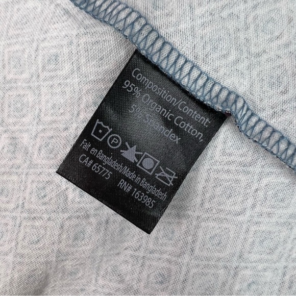 Fashion essentials by basic elements long sleeve boho Gray Patterned Blouse - Picture 7 of 8